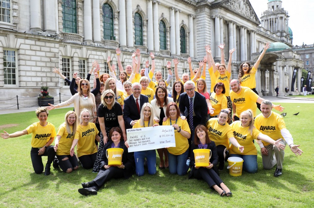 Ulster Bank raised an amazng &pound;105,227 for AWARE