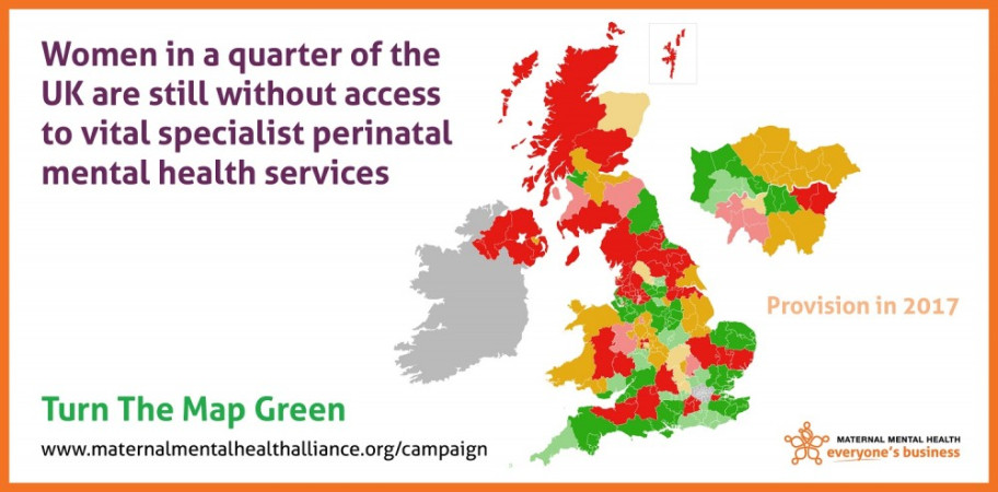 Women in a quarter of the UK still can&rsquo;t access vital maternal mental health services